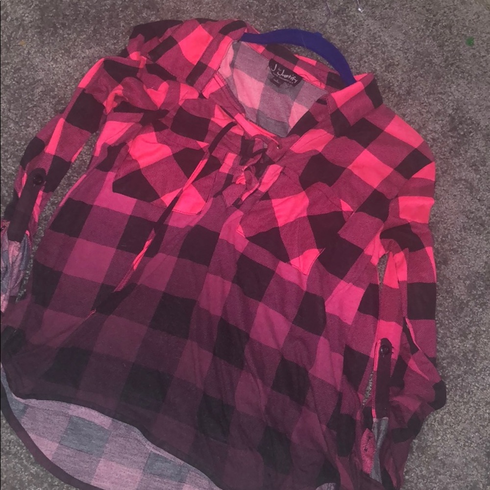 Ombré flannel blouse